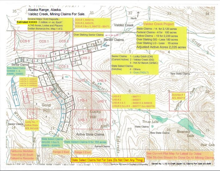 valdez alaska gold deposit and mine for sale